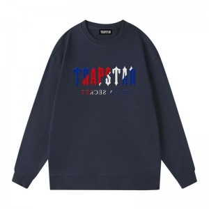 Trapstar Crewneck It’s A Secret Galaxy Φούτερ ανδρικα NavyBlue Greece | JQ83-433