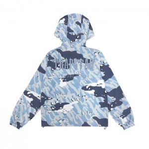 Trapstar Decoded Camo Windbreaker εξωτερικά ενδύματα ανδρικα μπλε καμουφλάζ Greece | XA28-707