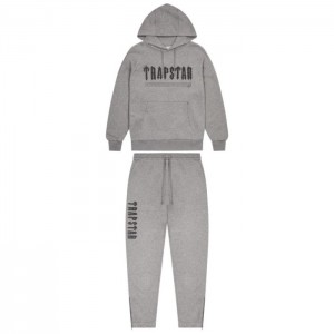 Trapstar Decoded Chenille 2.0 Hoodie Set ανδρικα γκρι Greece | LA49-530