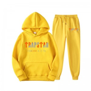 Trapstar Fleece It's Secret Set ανδρικα κίτρινα Greece | ED48-753