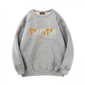 Trapstar Fleece It's a Secret Φούτερ ανδρικα γκρι Greece | KO80-010