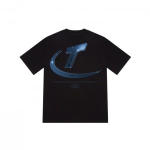 Trapstar Hyperdrive High Density Tee μπλουζακια ανδρικα μαυρα Greece | SB36-303