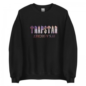 Trapstar It’s A Secret Funny Galaxy Φούτερ ανδρικα μαυρα Greece | EX65-035