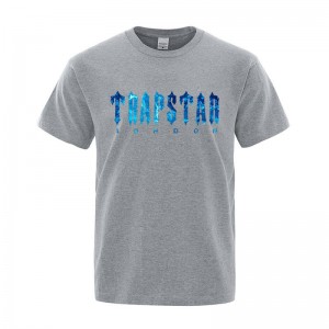 Trapstar London Chenille Tee μπλουζακια ανδρικα γκρι Greece | OO91-814