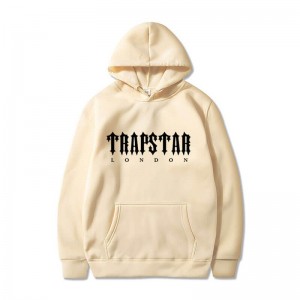 Trapstar London City Φουτερ με Κουκουλα ανδρικα κρέμα Greece | YS14-884