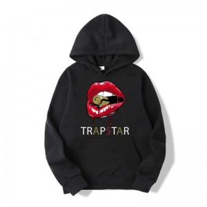 Trapstar Red Lips Φουτερ με Κουκουλα ανδρικα κοκκινα Greece | ML85-429