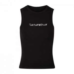 Trapstar Script Racer Vest Τοπ γυναικεια μαυρα ασπρα Greece | BF03-024