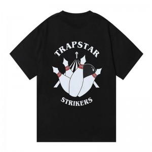 Trapstar Signature Strikers μπλουζακια ανδρικα μαυρα Greece | GI85-296