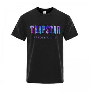 Trapstar Soft κοντο Sleeve μπλουζακια ανδρικα μαυρα Greece | ID92-443