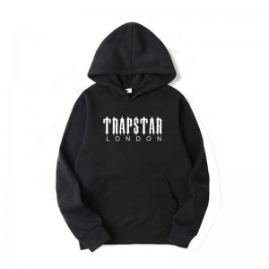 Trapstar Streetwear London Galaxy Φουτερ με Κουκουλα ανδρικα μαυρα Greece | BD23-616