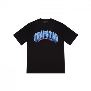 Trapstar Trap City Tee μπλουζακια ανδρικα μαυρα Greece | EK35-018