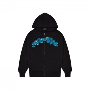 Trapstar Wildcard Chenille Hoodie Set ανδρικα μαυρα τυρκουάζ Greece | RP48-599