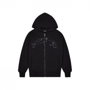 Trapstar Wildcard Chenille Zip Hoodie Set ανδρικα μαυρα Greece | SC22-275