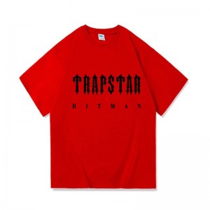 Trapstar X Hitman μπλουζακια ανδρικα κοκκινα Greece | SP12-298