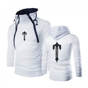 Trapstar Zip Up Φουτερ με Κουκουλα ανδρικα ασπρα Greece | CU19-176