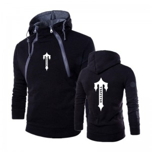 Trapstar Zip Up Φουτερ με Κουκουλα ανδρικα μαυρα Greece | WD68-140