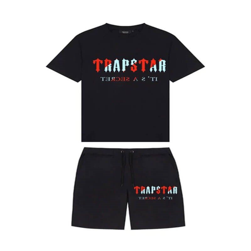 Trapstar Chenille Decoded Set Σορτσ ανδρικα μαυρα Greece | XE20-695