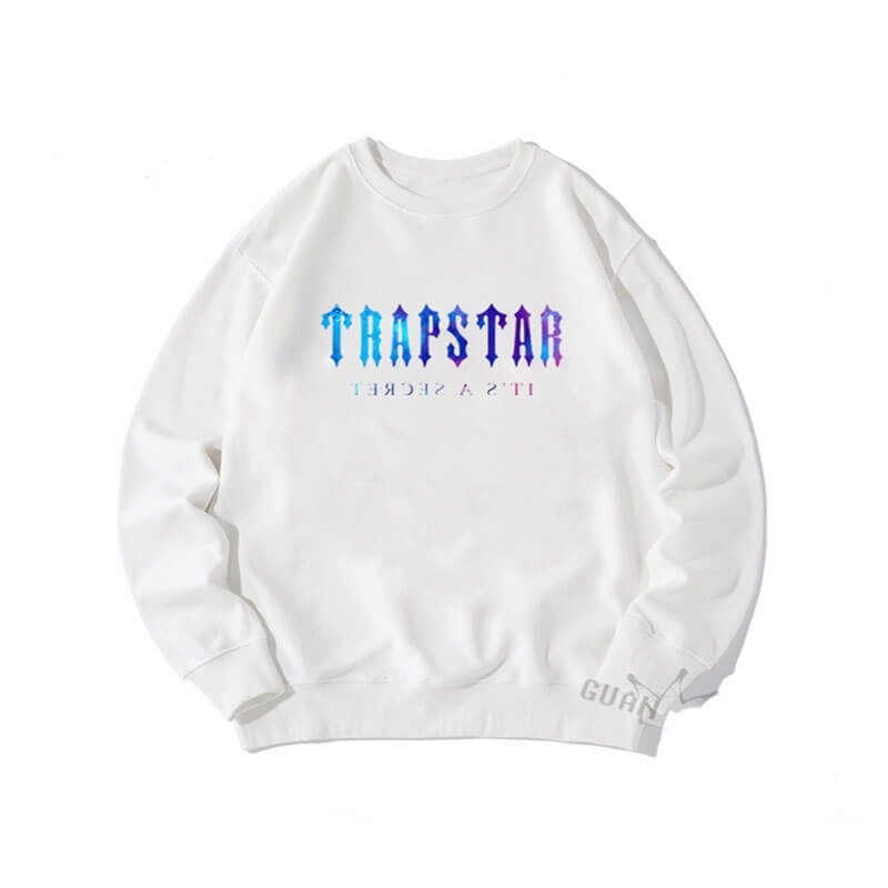 Trapstar Crewneck It\'s a Secret Φούτερ ανδρικα ασπρα Greece | GB31-851