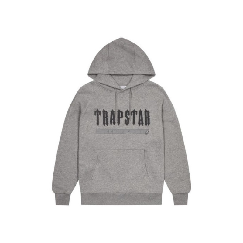 Trapstar Decoded Chenille 2.0 Hoodie Set ανδρικα γκρι Greece | LA49-530