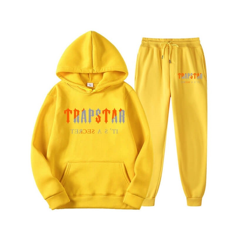 Trapstar Fleece It\'s Secret Set ανδρικα κίτρινα Greece | ED48-753