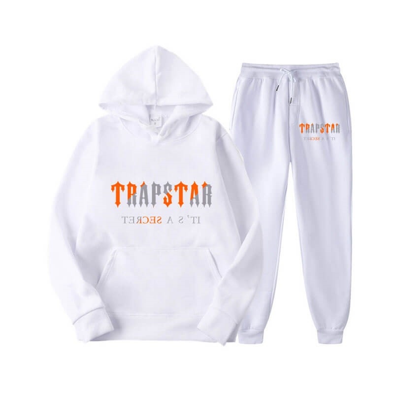 Trapstar Fleece It\'s Secret Set ανδρικα ασπρα Greece | HW95-172