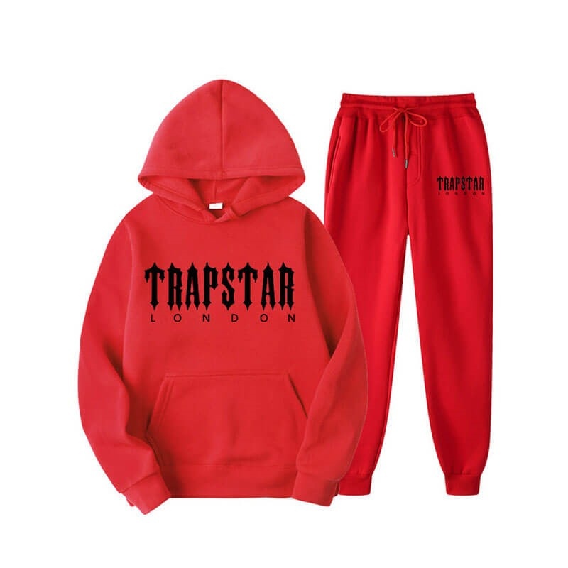 Trapstar Fleece London Set ανδρικα κοκκινα Greece | LD17-517