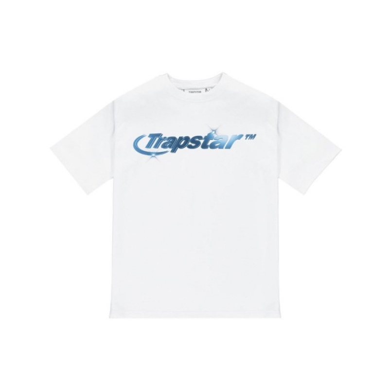 Trapstar Hyperdrive High Density Tee μπλουζακια ανδρικα ασπρα Greece | MY71-626