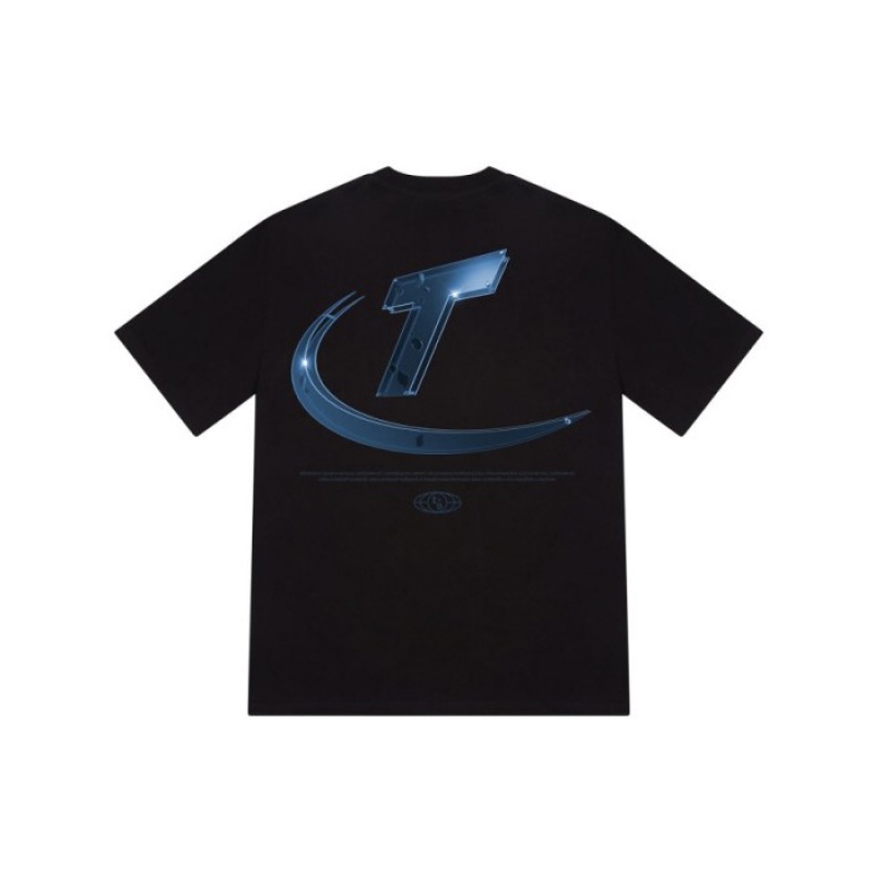 Trapstar Hyperdrive High Density Tee μπλουζακια ανδρικα μαυρα Greece | SB36-303