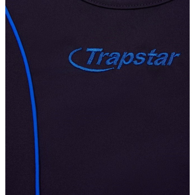 Trapstar Hyperdrive Piping Vest Τοπ γυναικεια σκουρο μπλε μπλε Greece | MS81-778