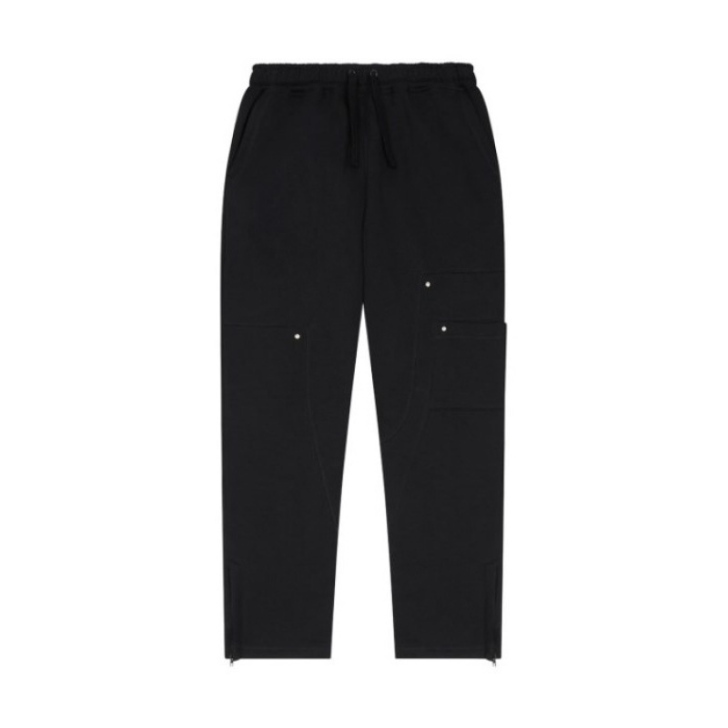 Trapstar Hyperdrive Reinforced Rivet Joggers Παντελονι ανδρικα μαυρα Greece | VU54-688