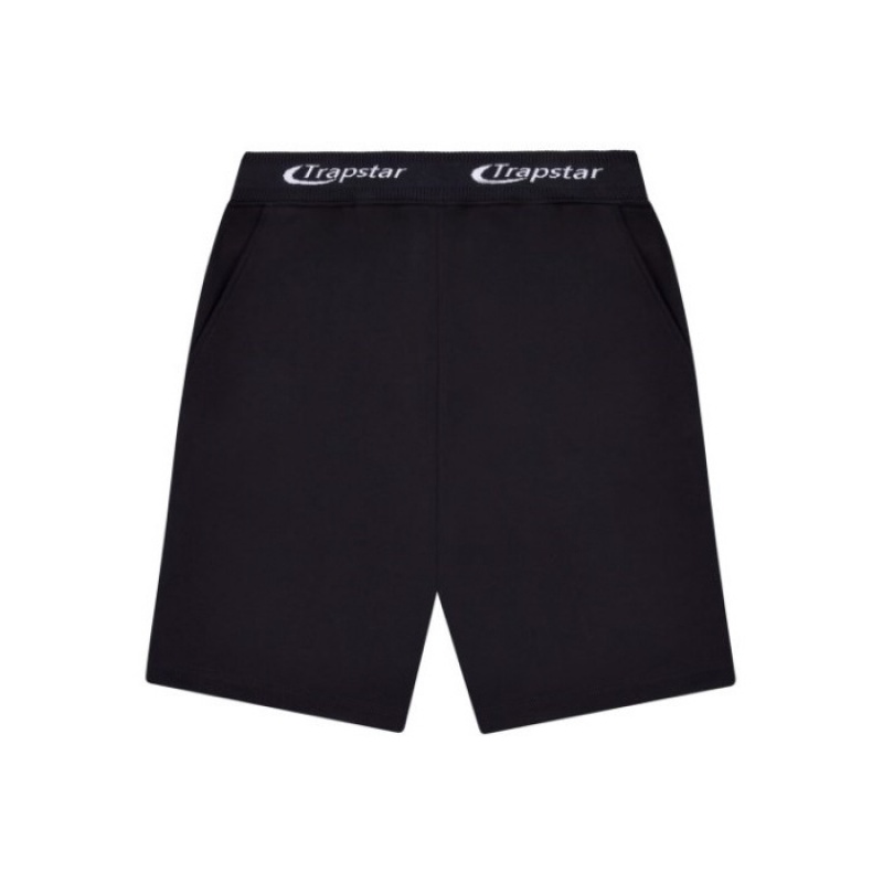 Trapstar Hyperdrive Rib Hoodie Shorts Set Set ανδρικα μαυρα Greece | ZJ43-345