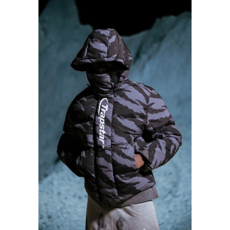 Trapstar Hyperdrive Technical Puffer εξωτερικά ενδύματα ανδρικα γκρι καμουφλάζ Greece | NI79-842