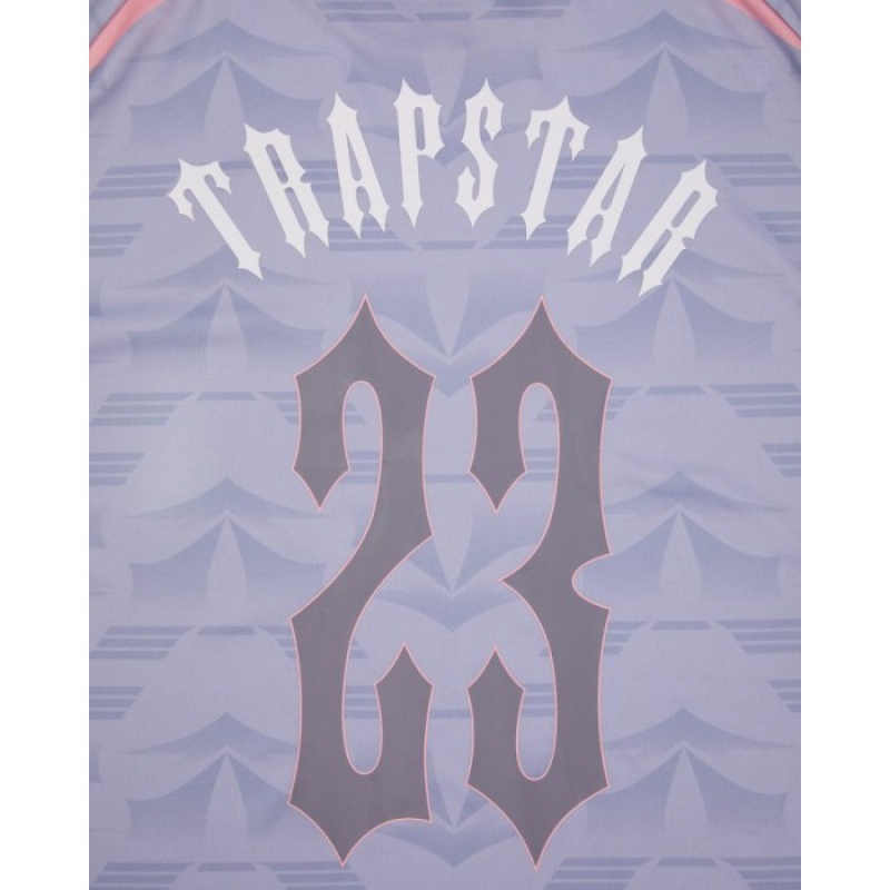 Trapstar Irongate Football Jersey μπλουζακια ανδρικα γκρι ροζ Greece | QK80-026