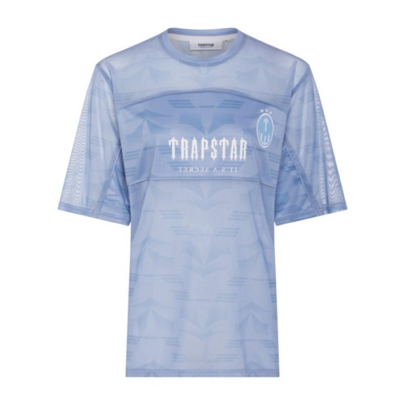 Trapstar Irongate Mesh Football Jersey Τοπ γυναικεια μπλε Greece | AN03-534