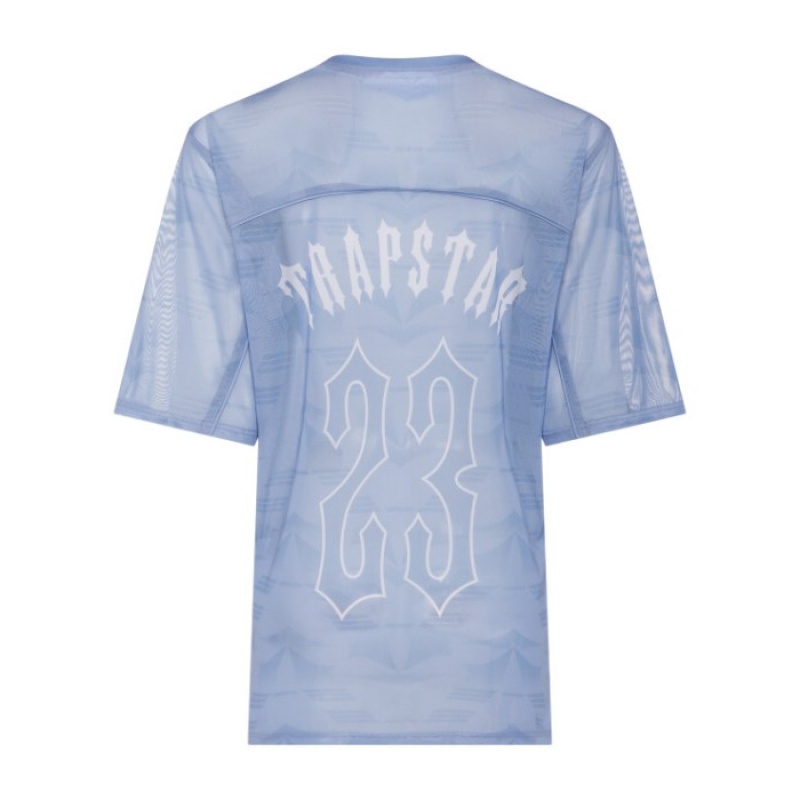 Trapstar Irongate Mesh Football Jersey μπλουζακια ανδρικα μπλε Greece | XR86-424