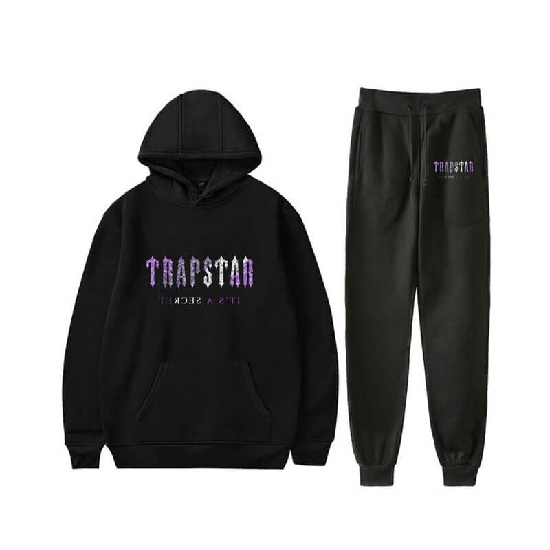 Trapstar It\'s a Secret Funny Galaxy Shining Set ανδρικα μαυρα Greece | TM56-045