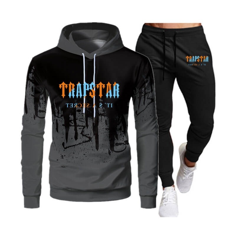 Trapstar It\'s a Secret Printed Logo Set ανδρικα γκρι Greece | ZD77-280