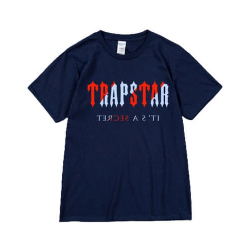 Trapstar It\'s a Secret κοντο Sleeve μπλουζακια ανδρικα μπλε Greece | LC41-600