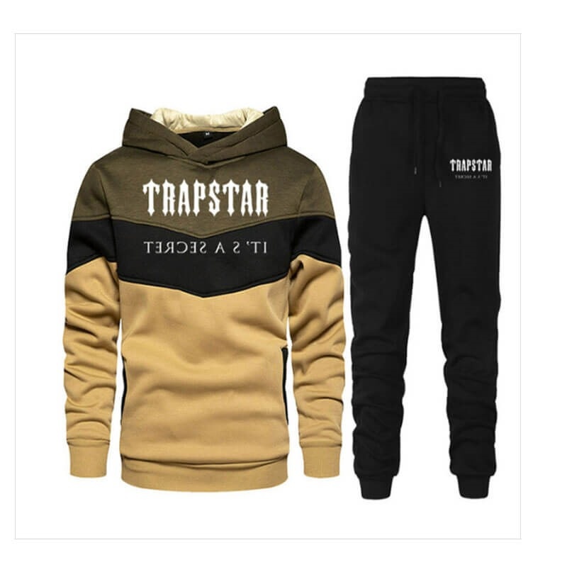 Trapstar Jogging Suit Logo Set ανδρικα Χακί Greece | OM99-332