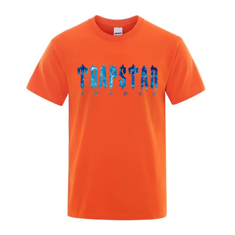 Trapstar London Chenille Tee μπλουζακια ανδρικα πορτοκαλι Greece | SC06-758