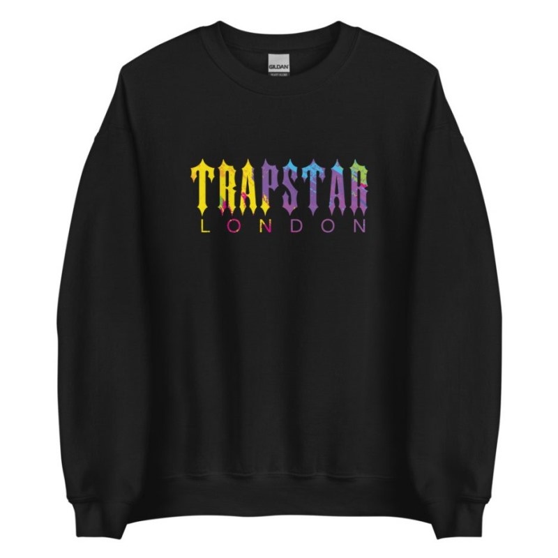 Trapstar London Shinning Φούτερ ανδρικα μαυρα Greece | KJ70-389