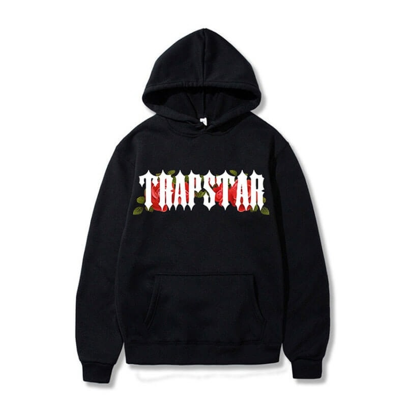 Trapstar Long Sleeve Φουτερ με Κουκουλα ανδρικα μαυρα Greece | YU80-940