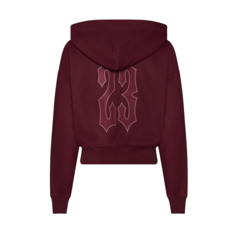 Trapstar Mesh Irongate Arch Hoodie Φουτερ με Κουκουλα γυναικεια μπορντο Greece | NH65-364