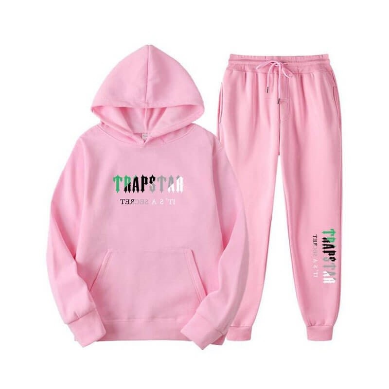 Trapstar Printed Autumn Χειμερινά Warm Sportswear Set ανδρικα ροζ Greece | NR60-373