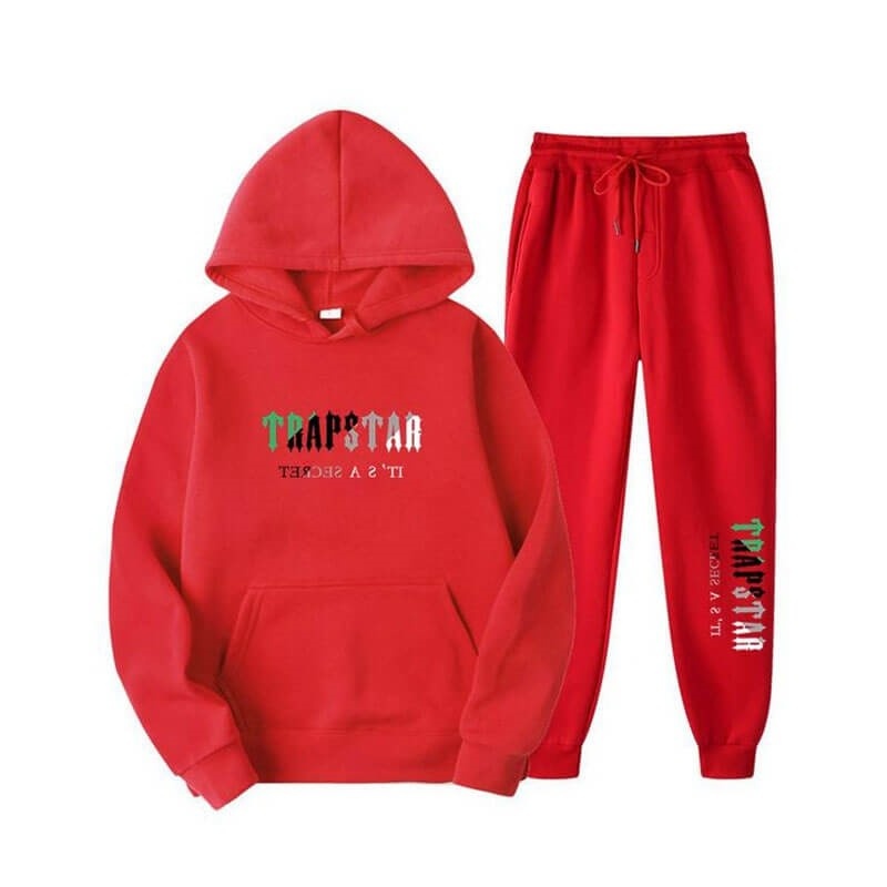 Trapstar Printed Autumn Χειμερινά Warm Sportswear Set ανδρικα κοκκινα Greece | TA02-324