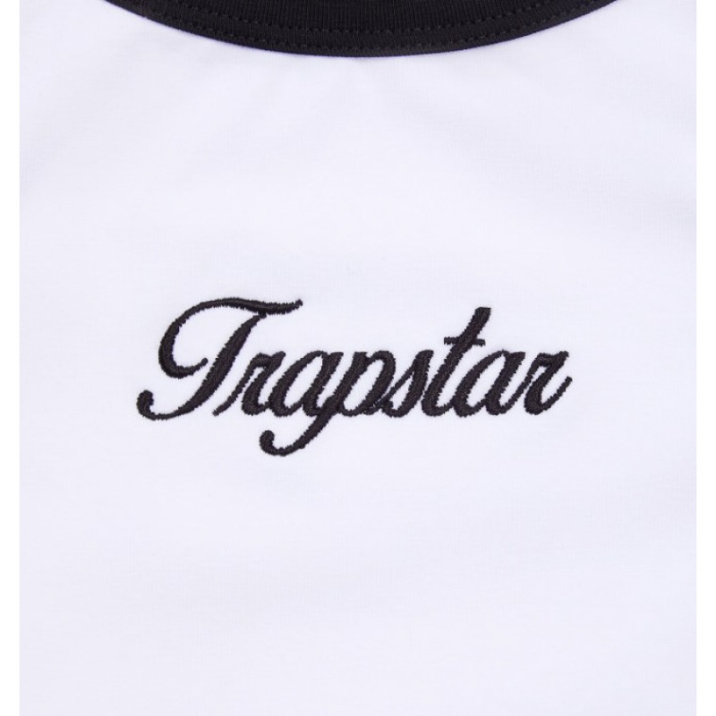 Trapstar Racer Vest Τοπ γυναικεια ασπρα μαυρα Greece | TR29-313