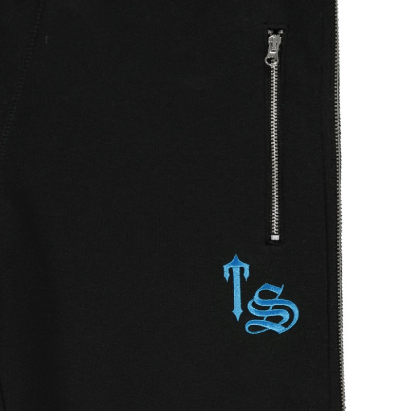 Trapstar Script Zip Leg Jogging Bottoms Παντελονι γυναικεια μαυρα τυρκουάζ Greece | YJ32-365