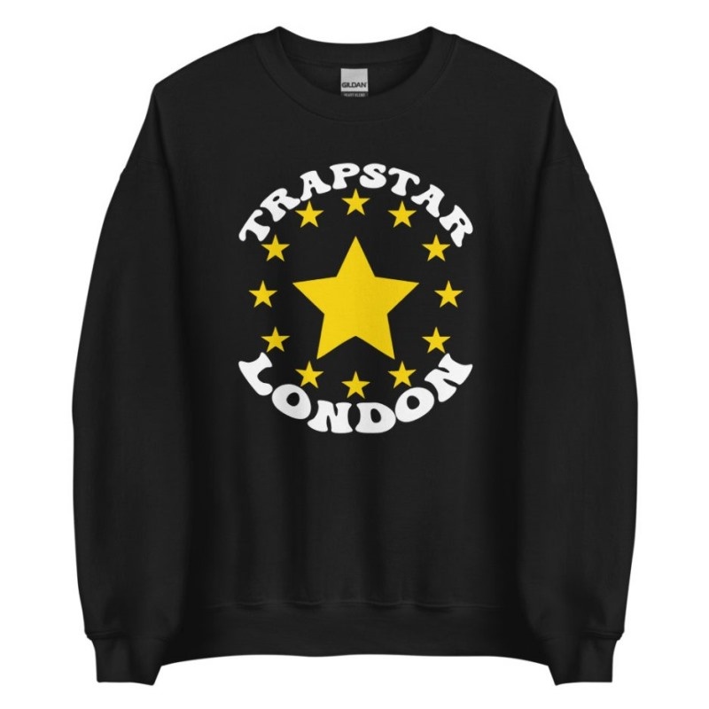 Trapstar Stars London Φούτερ ανδρικα μαυρα Greece | BG13-226