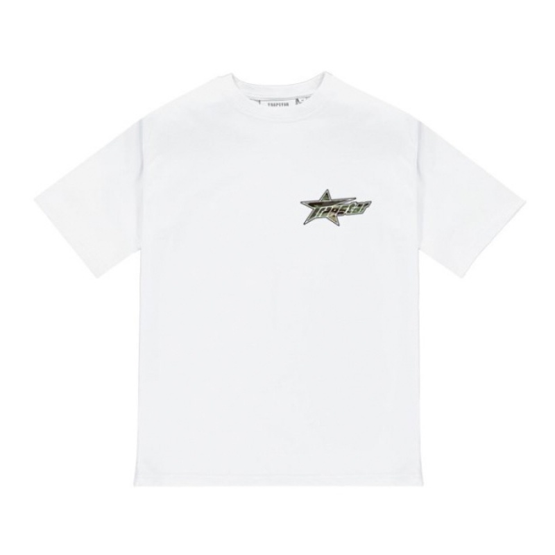 Trapstar Trap Invasion Tee μπλουζακια ανδρικα ασπρα Greece | RS77-084