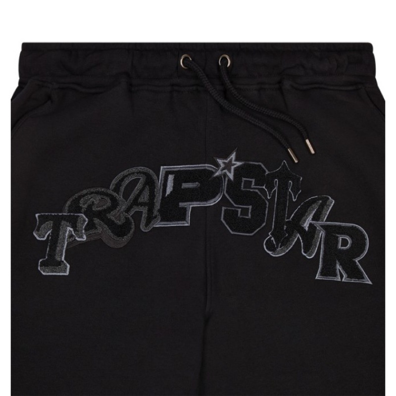 Trapstar Wildcard Chenille Jogging Bottoms Παντελονι ανδρικα μαυρα Greece | HG09-211